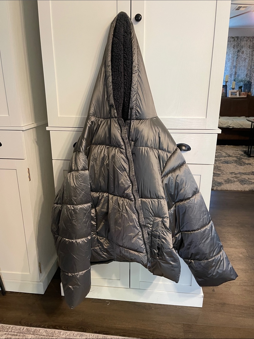 Ava & Viv Kids Silver-Gray Hooded Puffer Jacket